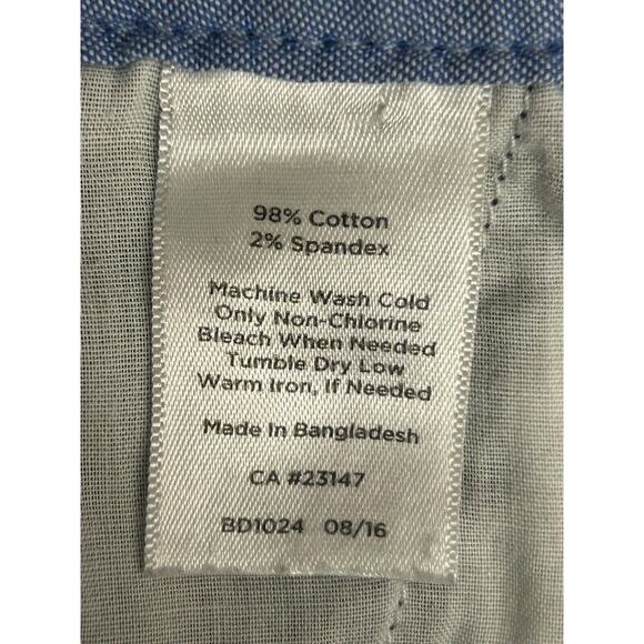 Talbots The Weekend Chinos Dark Blue Size 8 Cotton Blend Straight Leg Mid Rise - Picture 8 of 13